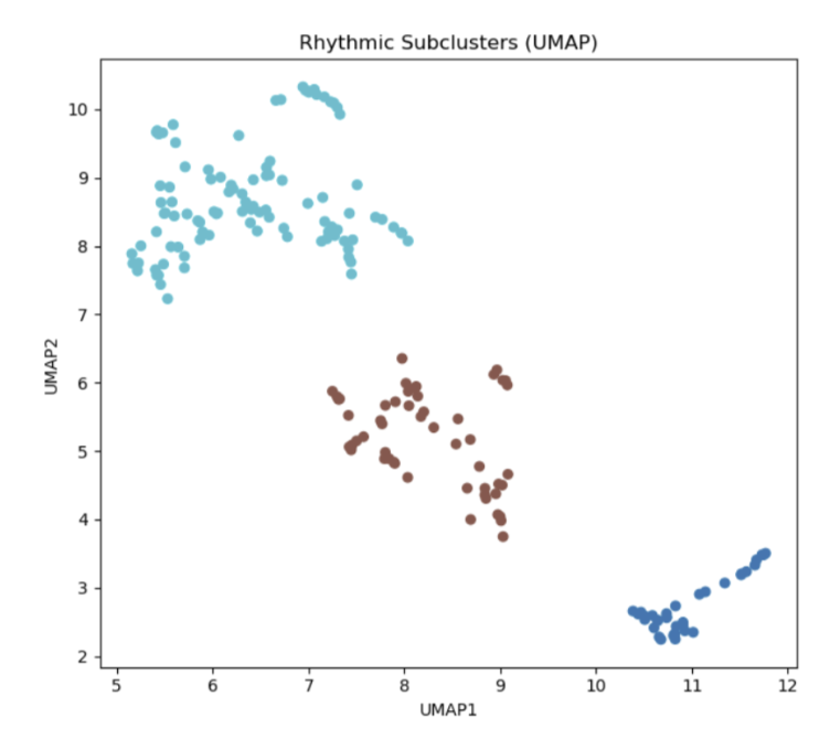 Rhythmic Subclusters UMAP